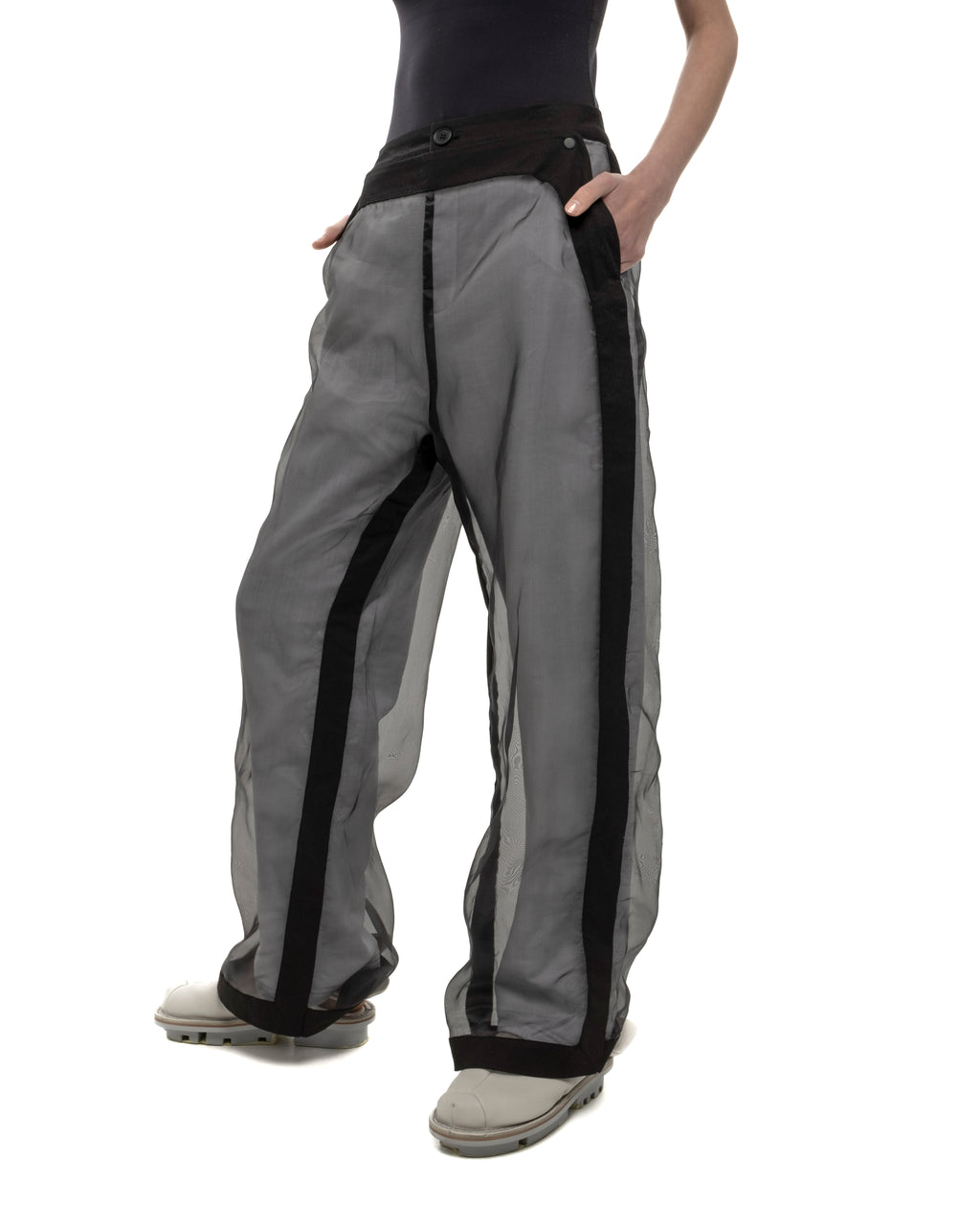 フミカウチダ ORGANZA OVER PANTS FUMIKA UCHIDA / ORGANZA OVER PANTS / BLACK - 601 | 京都ウィメンズ