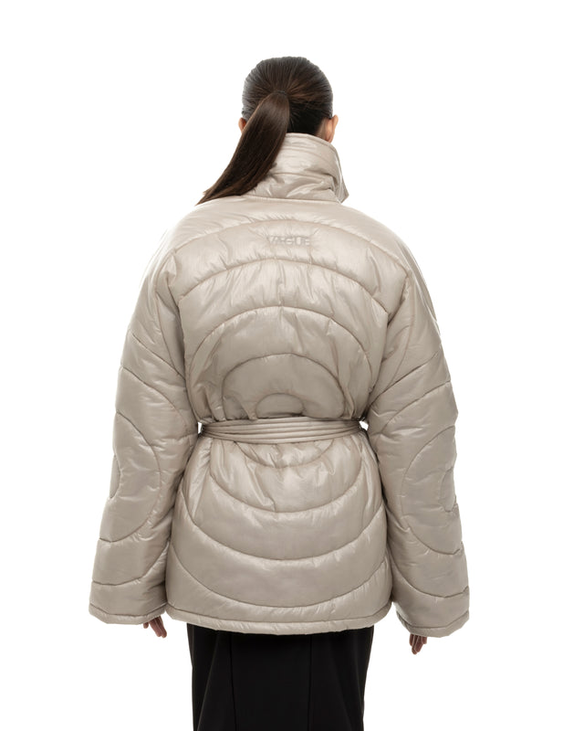 RETENTION BEIGE PADDED OVERSIZED QUILTED COAT