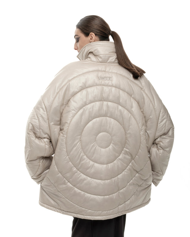 RETENTION BEIGE PADDED OVERSIZED QUILTED COAT
