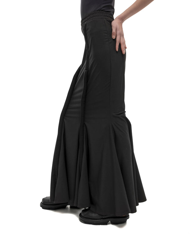 RETENTION BLACK HIGH-WAISTED A-LINE THIN MAXI SKIRT