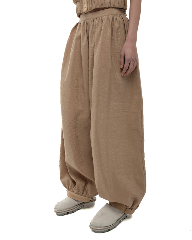 RETENTION CAMEL-TONED WIDE PANTS
