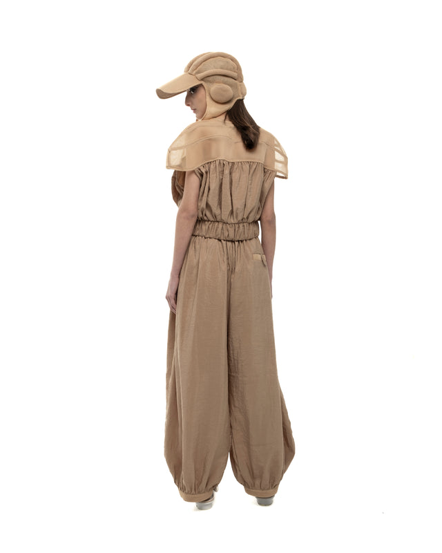 RETENTION CAMEL-TONED WIDE PANTS