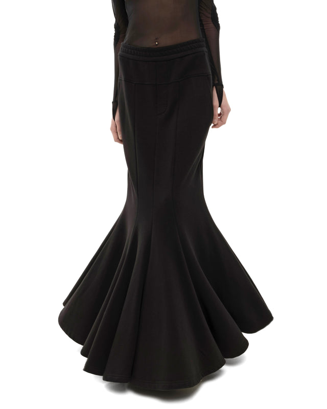 RETENTION BLACK A-LINE HIGH-WAISTED MAXI SKIRT