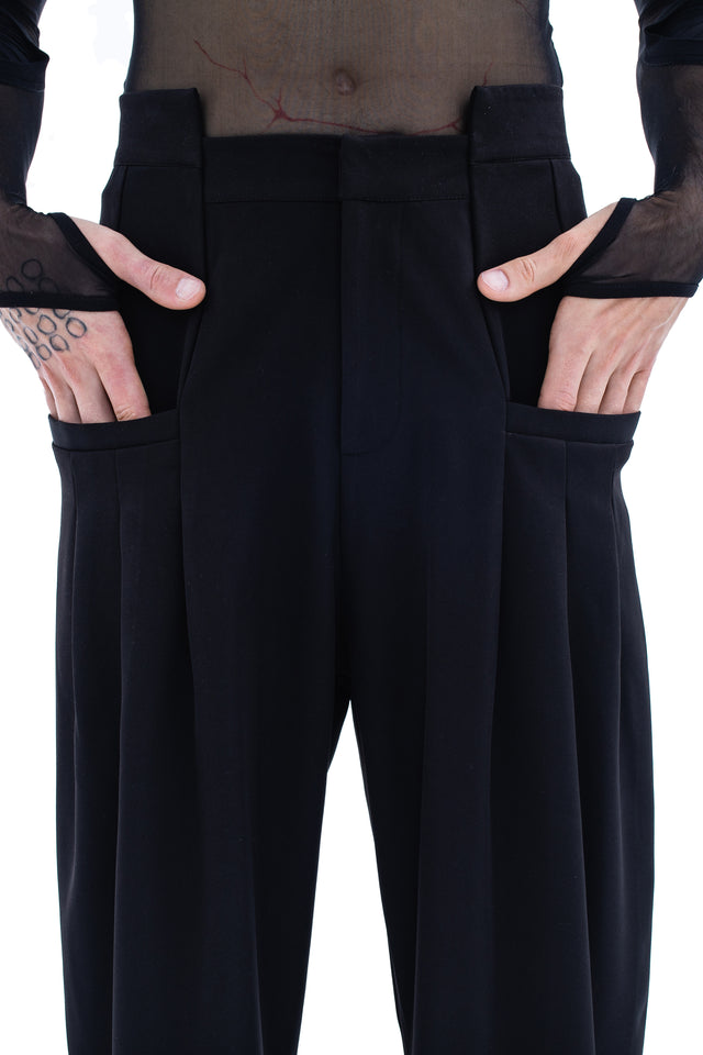 RUN(A)WAY HIGH-WAIST PLEATED TROUSERS