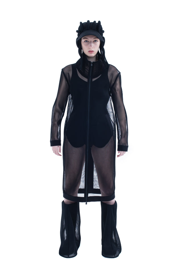 RUN(A)WAY LONG MESH ZIP UP JACKET
