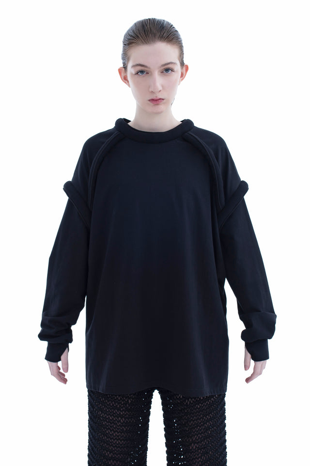 RUN(A)WAY LONG SLEEVE OVERSIZED PUFFER TOP
