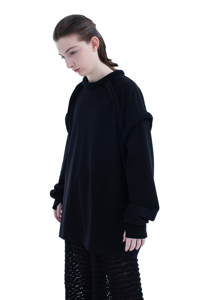 RUN(A)WAY LONG SLEEVE OVERSIZED PUFFER TOP