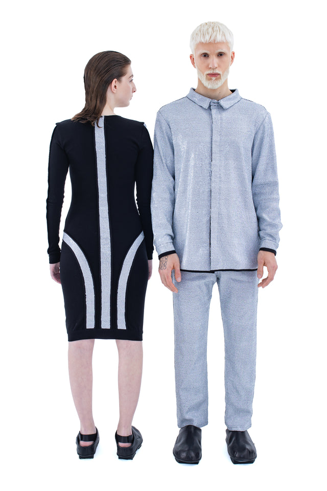 RUN(A)WAY RIB MID-LENGTH ZIP-UP DRESS