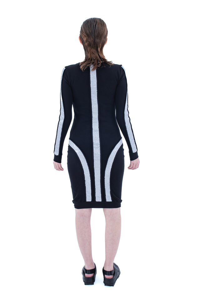 RUN(A)WAY RIB MID-LENGTH ZIP-UP DRESS