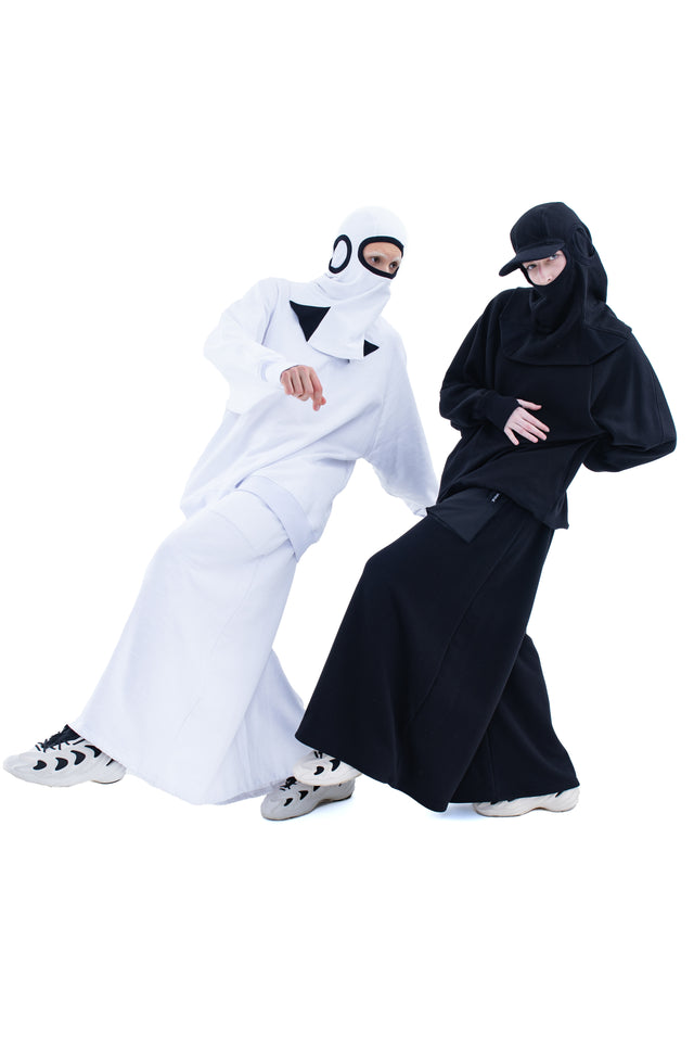 RUN(A)WAY WHITE NINJA-STYLE COLLAR MASK