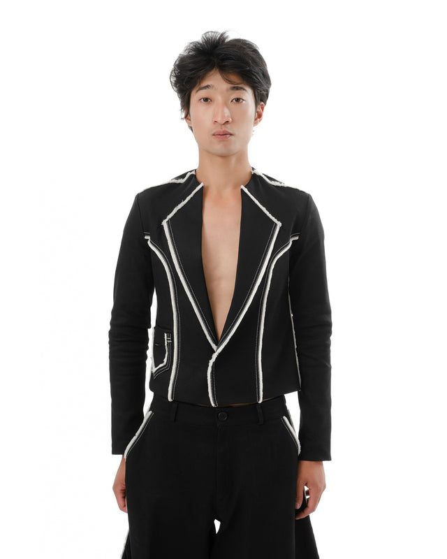 DIAPHANUM RAW EDGE SLIM FIT JACKET