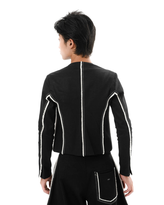 DIAPHANUM RAW EDGE SLIM FIT JACKET