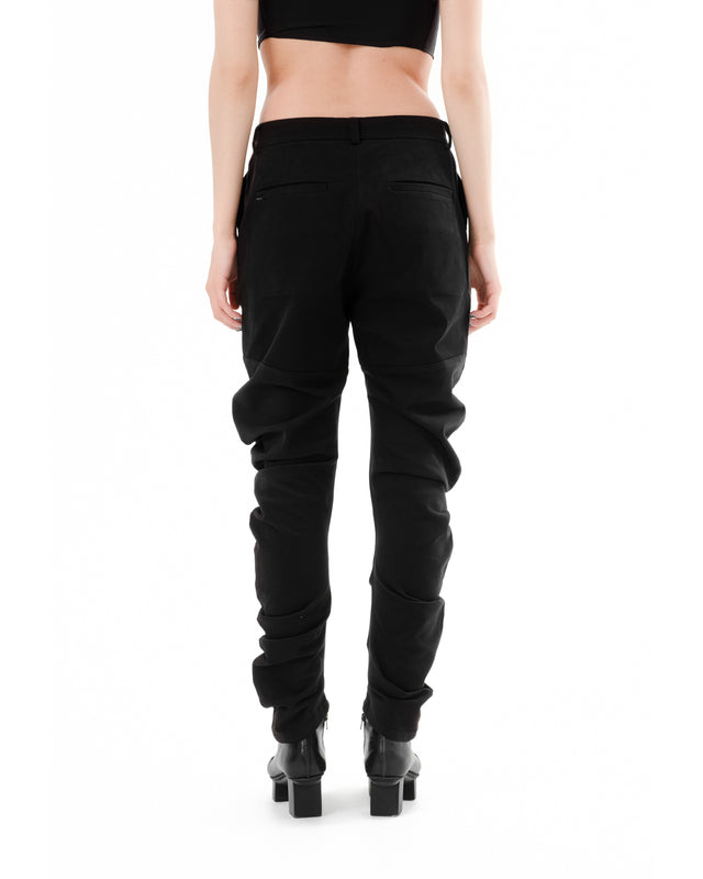DIAPHANUM SIDE GATHERED SLIM FIT TROUSERS
