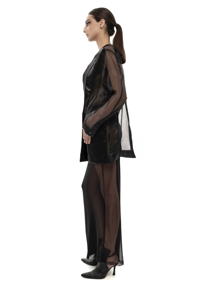 RETENTION SEMI-SHEER OVERSIZED ORGANZA BLAZER