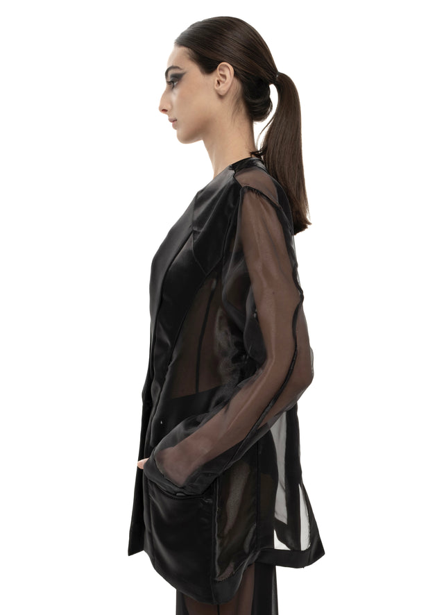 RETENTION SEMI-SHEER OVERSIZED ORGANZA BLAZER
