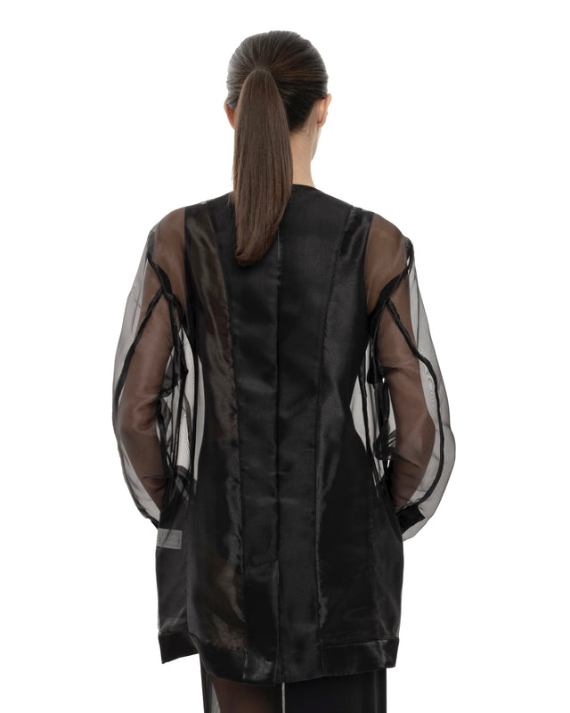 RETENTION SEMI-SHEER OVERSIZED ORGANZA BLAZER
