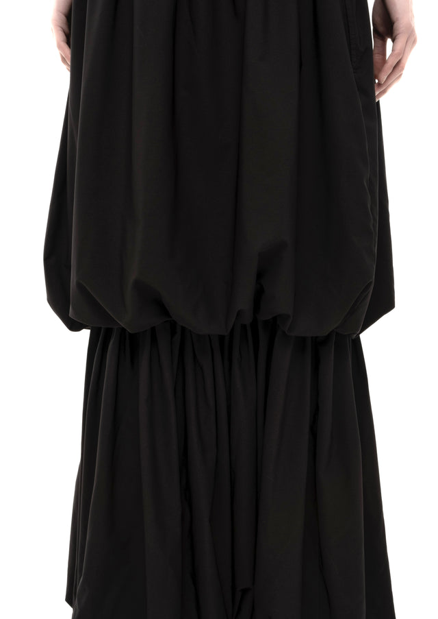 RETENTION BLACK TWO LAYERED MAXI SKIRT