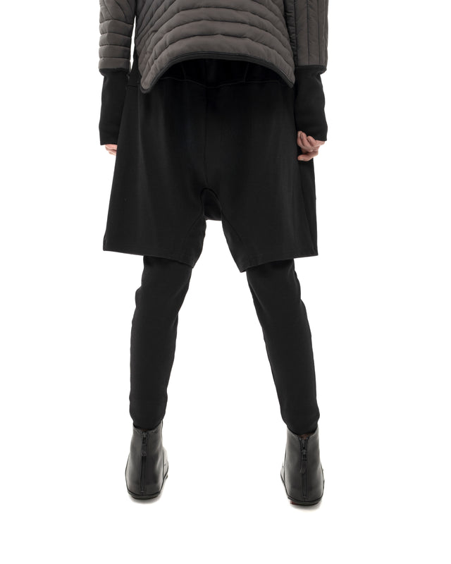 RETENTION CHARCOAL SHADE PADDED QUILTED SHORTS