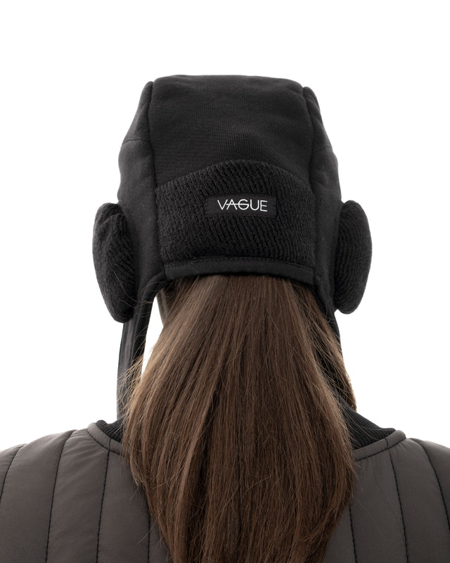 RETENTION BLACK AVIATOR PILOT CAP