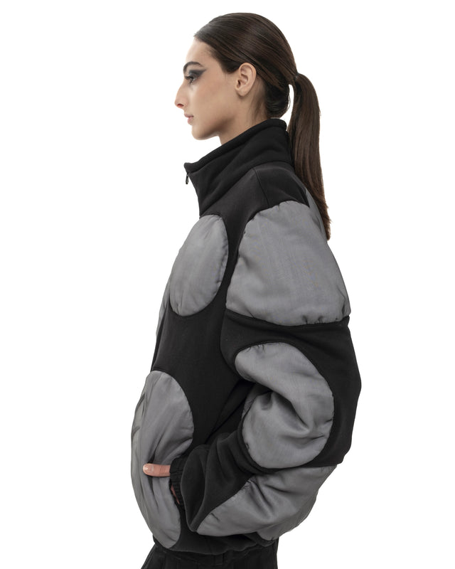 RETENTION WHITE CIRCLES PUFFER COAT