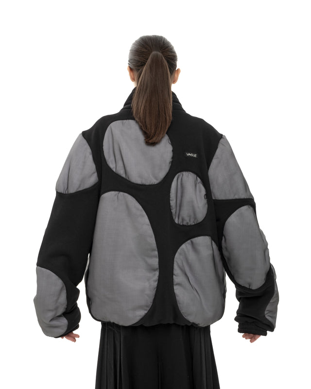 RETENTION WHITE CIRCLES PUFFER COAT