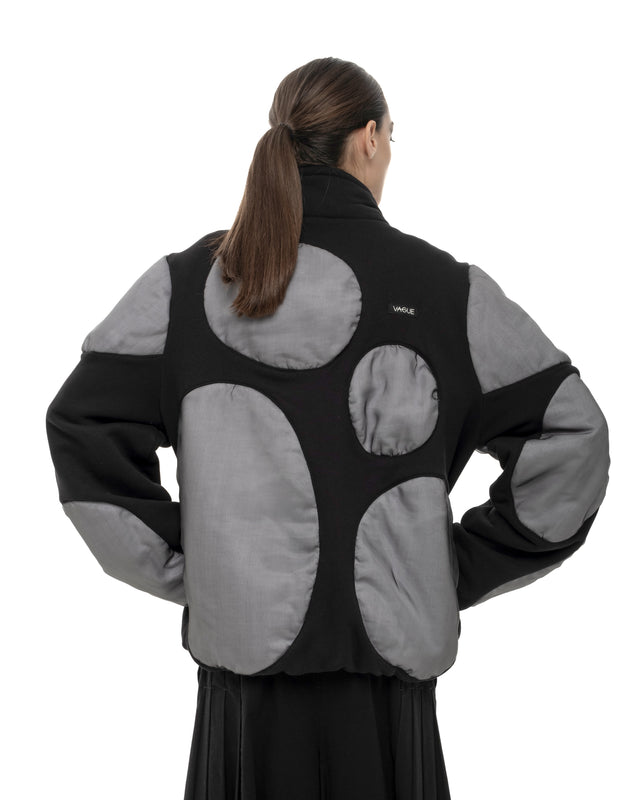 RETENTION WHITE CIRCLES PUFFER COAT