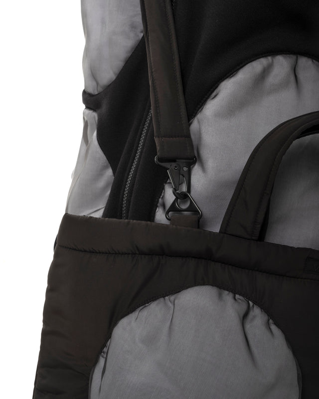 RETENTION WHITE CIRCLES PUFFER TOTE BAG