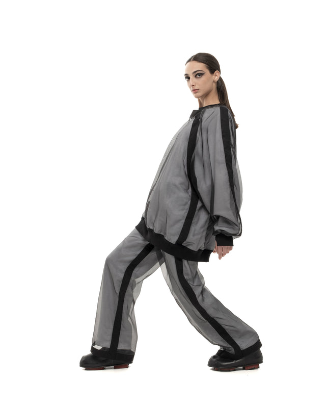 RETENTION BLACK LAYERED ORGANZA PANTS