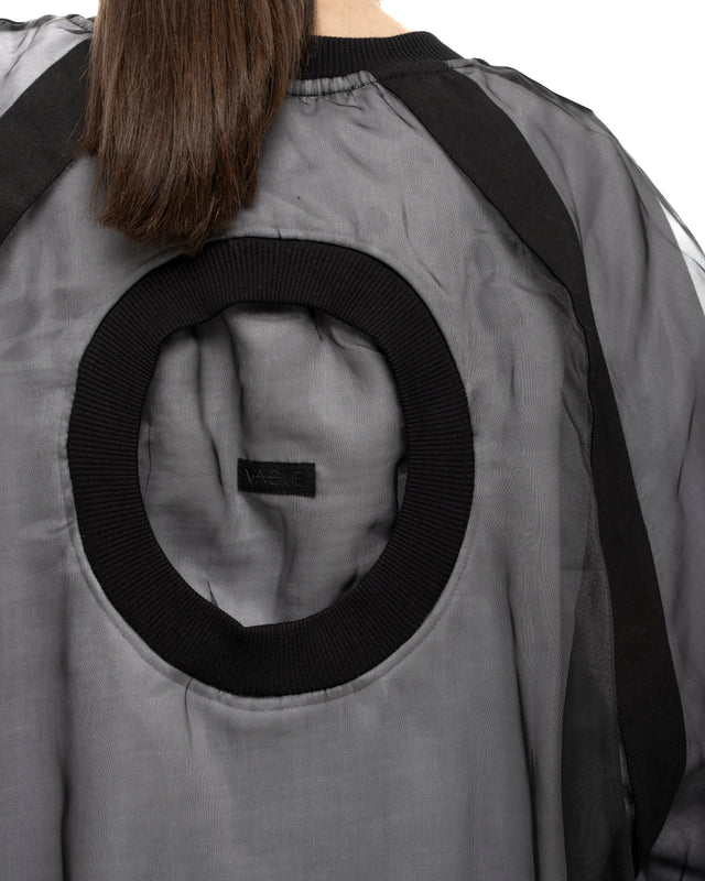 RETENTION BLACK LAYERED ORGANZA SWEATSHIRT