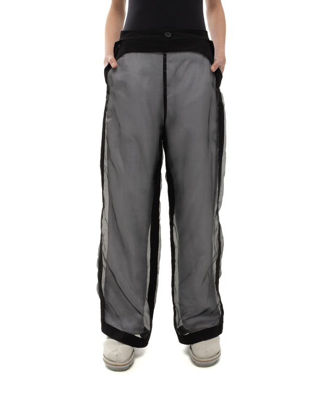 RETENTION BLACK LAYERED ORGANZA PANTS