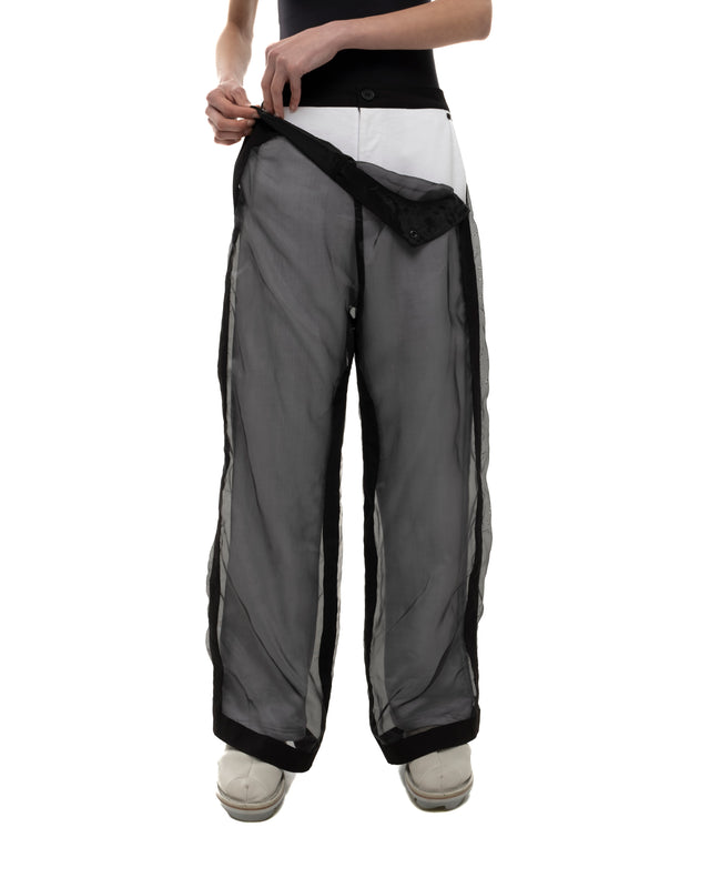 RETENTION BLACK LAYERED ORGANZA PANTS