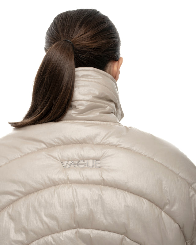 RETENTION BEIGE PADDED OVERSIZED QUILTED COAT