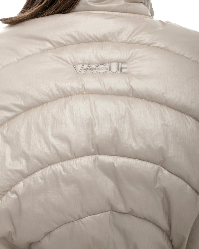 RETENTION BEIGE PADDED OVERSIZED QUILTED COAT