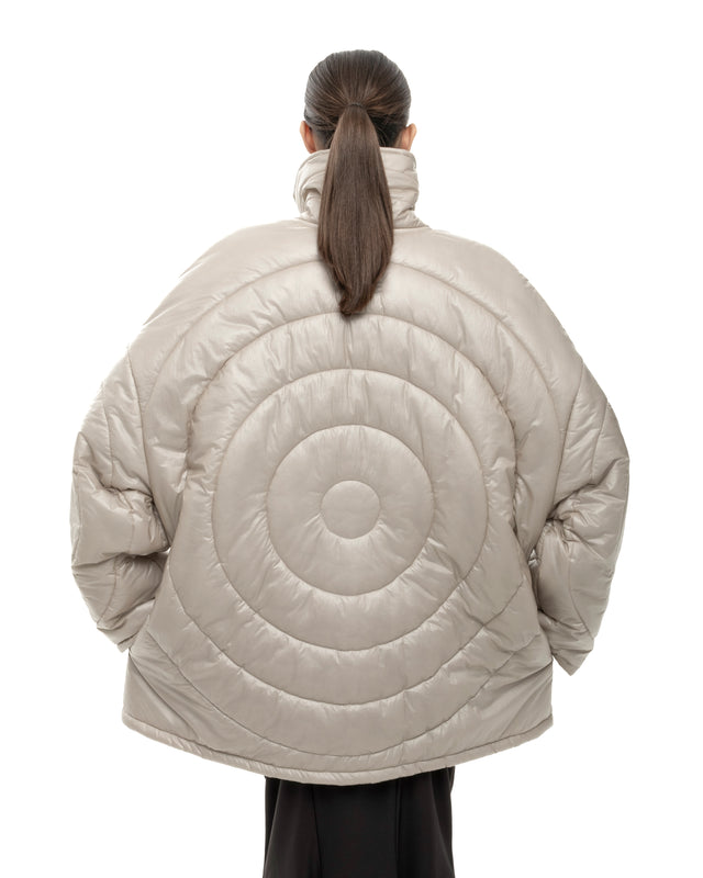 RETENTION BEIGE PADDED OVERSIZED QUILTED COAT