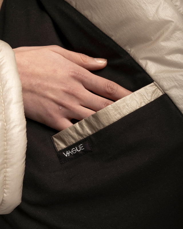 RETENTION BEIGE PADDED OVERSIZED QUILTED COAT