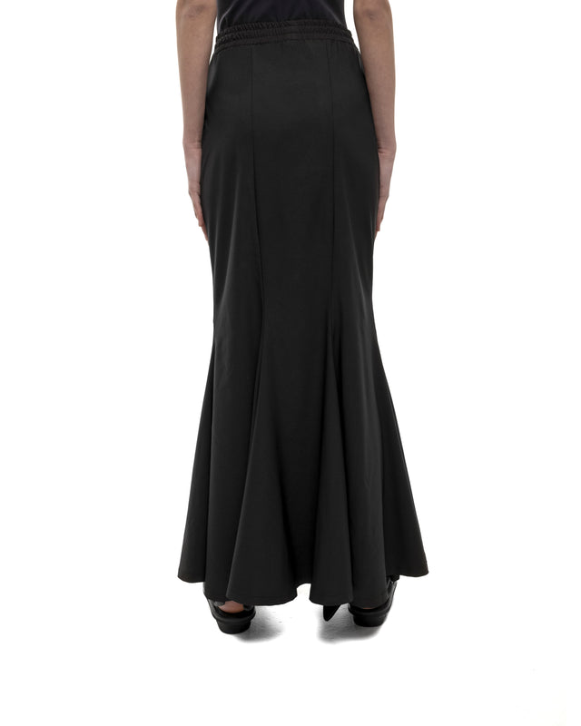 RETENTION BLACK HIGH-WAISTED A-LINE THIN MAXI SKIRT