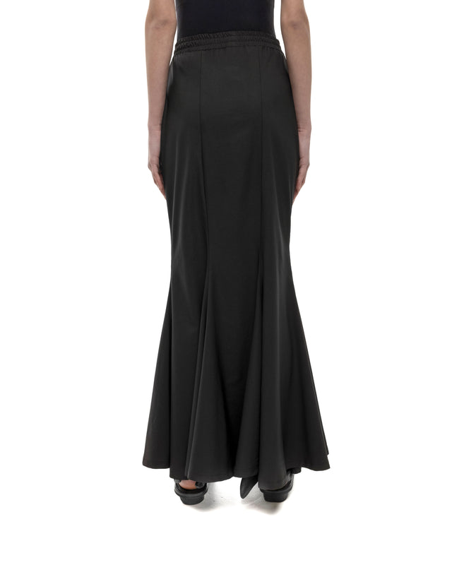 RETENTION BLACK HIGH-WAISTED A-LINE THIN MAXI SKIRT