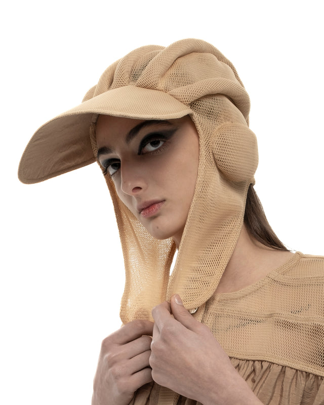RETENTION CAMEL-TONED MESH AVIATOR PILOT CAP