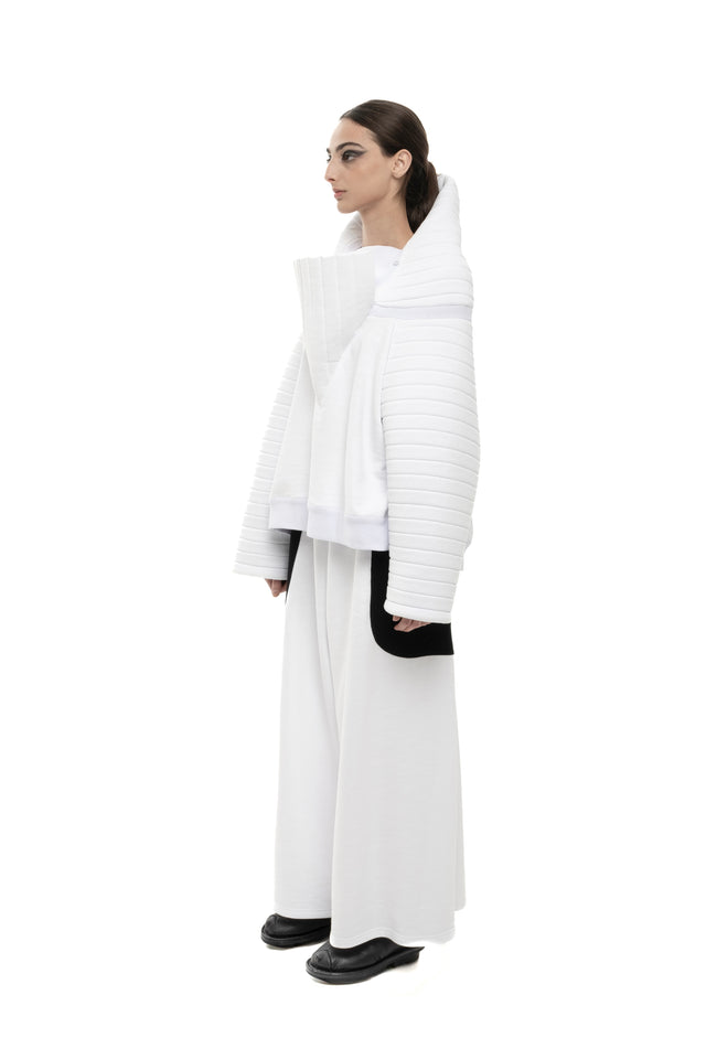 RETENTION WHITE WIDE-LEG PANTS