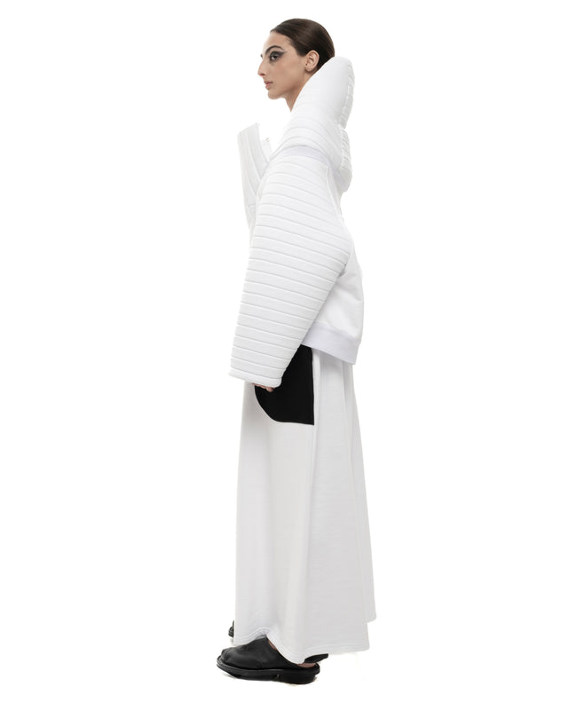 RETENTION WHITE WIDE-LEG PANTS