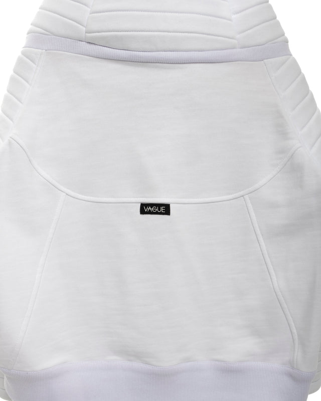 RETENTION WHITE PADDED QUILTED OVERSIZED SWEATSHIRT