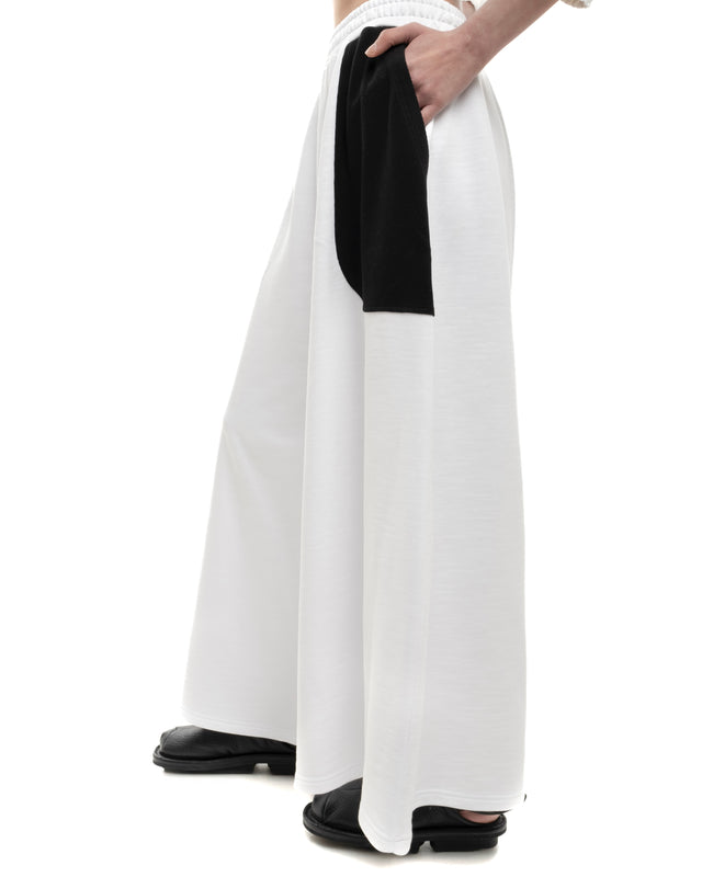 RETENTION WHITE WIDE-LEG PANTS