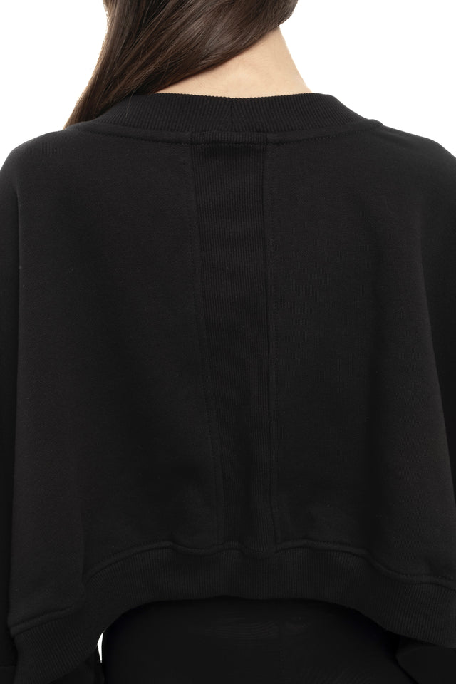RETENTION BLACK OVERSIZED TRANSFORMER CROPPED SWEATSHIRT