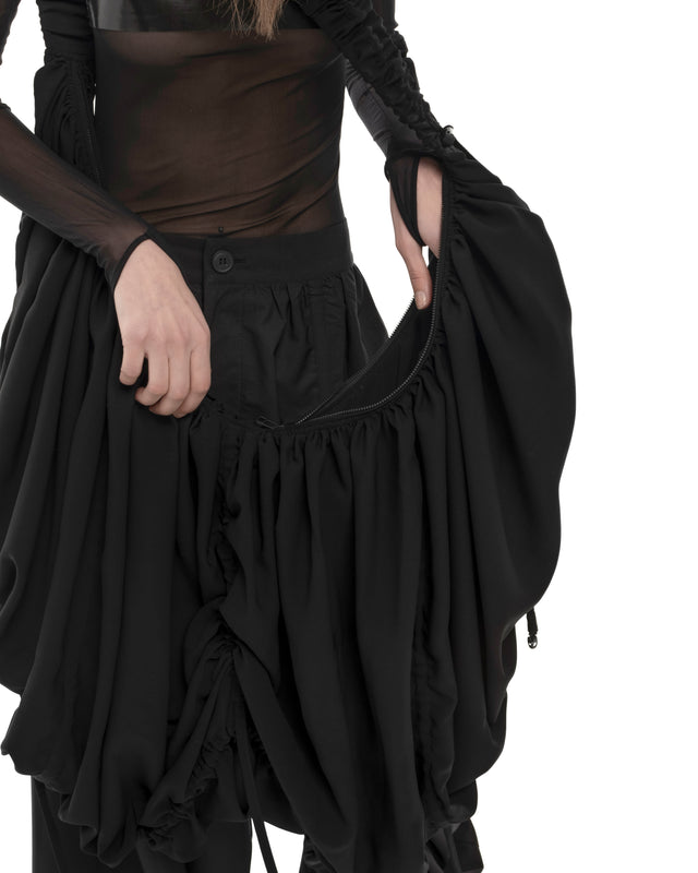 RETENTION BLACK OVERSIZED SHOULDER GATHERED BAG