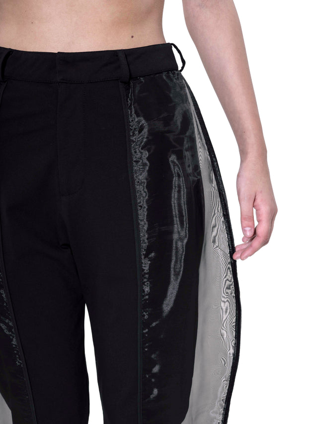 ÉTHER CAPRI ORGANZA-JERSEY BLEND PANTS