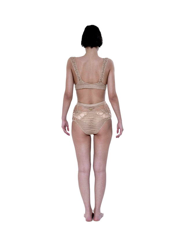 ÉTHER NUDE CROCHET HIGH WAIST BRIEF