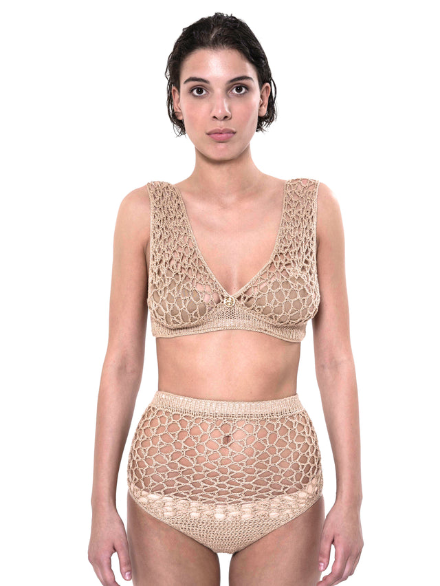 ÉTHER NUDE CROCHET HIGH WAIST BRIEF