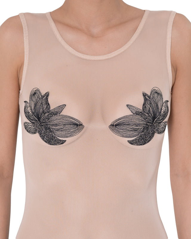ÉTHER NUDE EMBROIDERED BODY SUIT