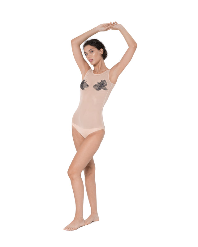 ÉTHER NUDE EMBROIDERED BODY SUIT