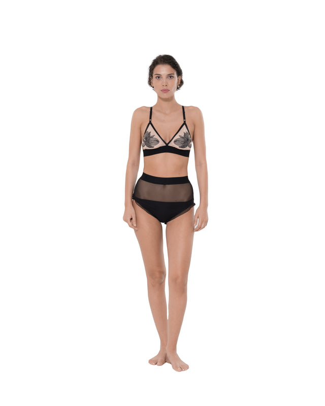 ÉTHER NUDE SHEER EMBROIDERED BRA